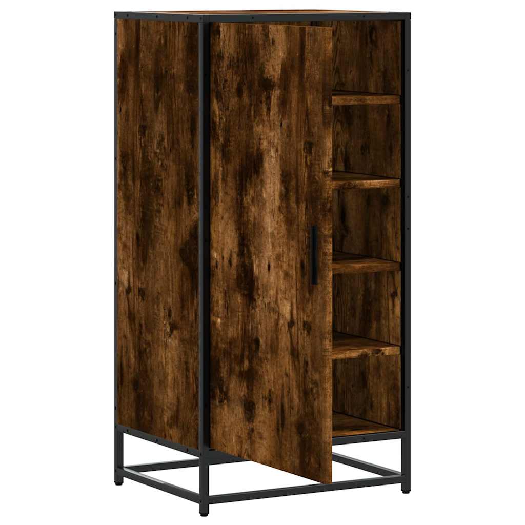 Schuhregal 48X38X97,5 Cm Holzwerkstoff Räuchereiche