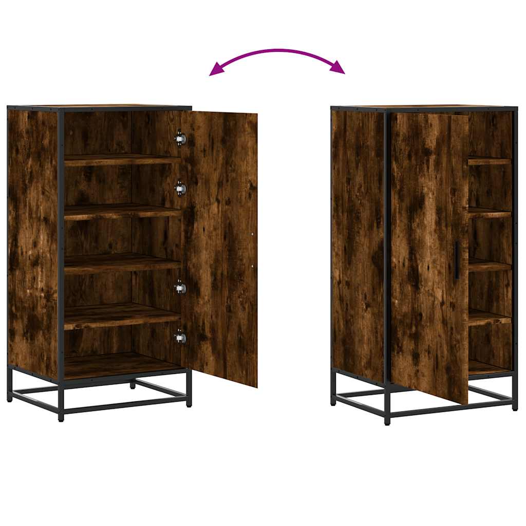 Schuhregal 48X38X97,5 Cm Holzwerkstoff Räuchereiche