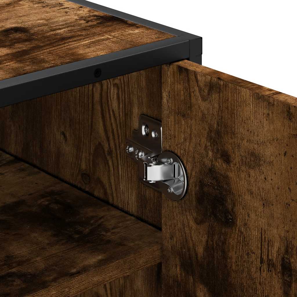 Schuhregal 48X38X97,5 Cm Holzwerkstoff Räuchereiche