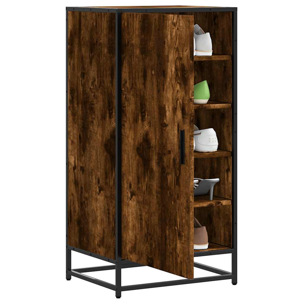 Schuhregal 48X38X97,5 Cm Holzwerkstoff Räuchereiche