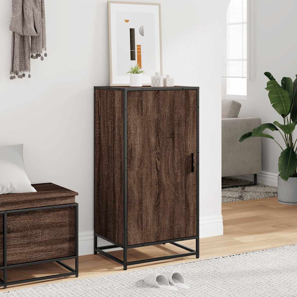 Schuhregal Braun Eichen-Optik 48X38X97,5 Cm Holzwerkstoff Braune Eiche
