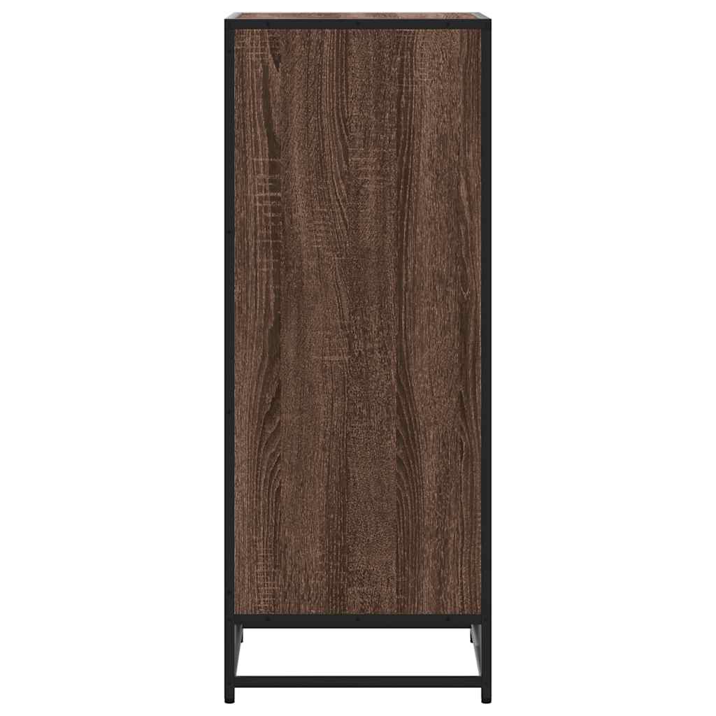 Schuhregal Braun Eichen-Optik 48X38X97,5 Cm Holzwerkstoff Braune Eiche