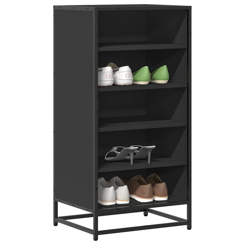 Schuhregal 48X38X97,5 Cm Holzwerkstoff Schwarz