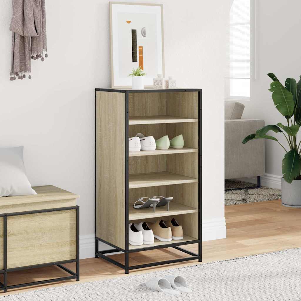 Schuhregal Sonoma-Eiche 48X38X97,5 Cm Holzwerkstoff Sonoma Eiche