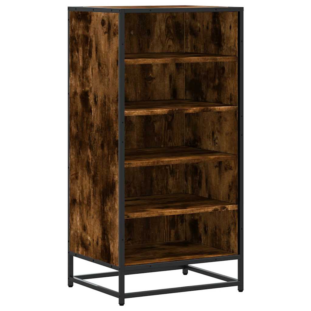 Schuhregal 48X38X97,5 Cm Holzwerkstoff Räuchereiche