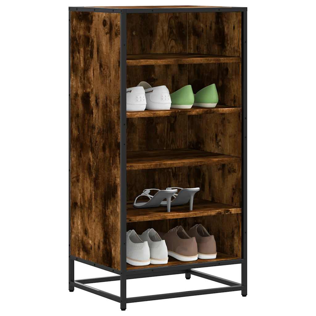 Schuhregal 48X38X97,5 Cm Holzwerkstoff Räuchereiche