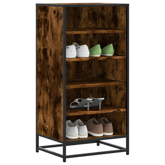 Schuhregal 48X38X97,5 Cm Holzwerkstoff Räuchereiche