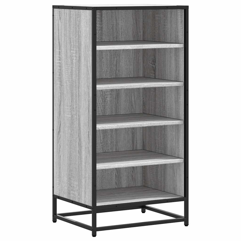 Schuhregal 48X38X97,5 Cm Holzwerkstoff Grau Sonoma