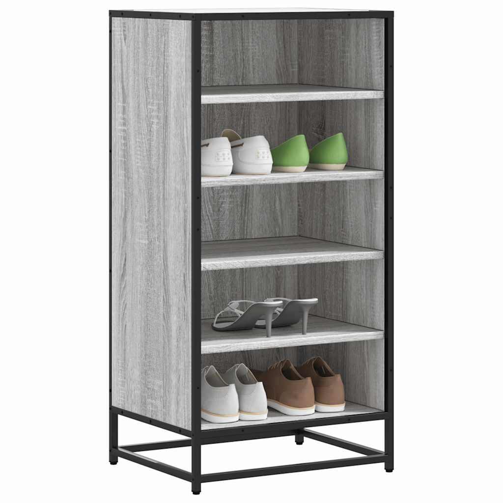 Schuhregal 48X38X97,5 Cm Holzwerkstoff Grau Sonoma