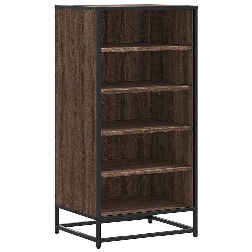 Schuhregal Braun Eichen-Optik 48X38X97,5 Cm Holzwerkstoff Braune Eiche