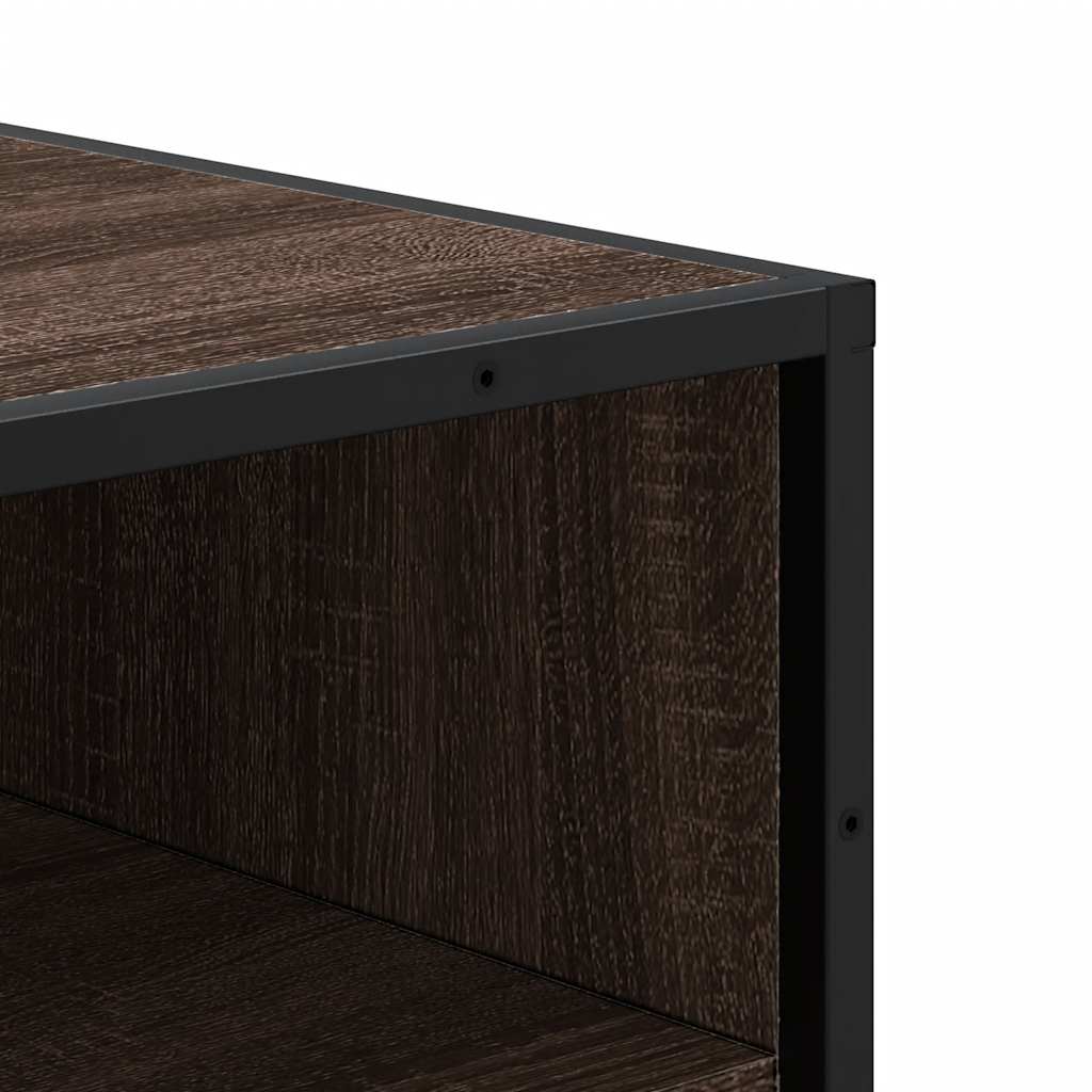 Schuhregal Braun Eichen-Optik 48X38X97,5 Cm Holzwerkstoff Braune Eiche