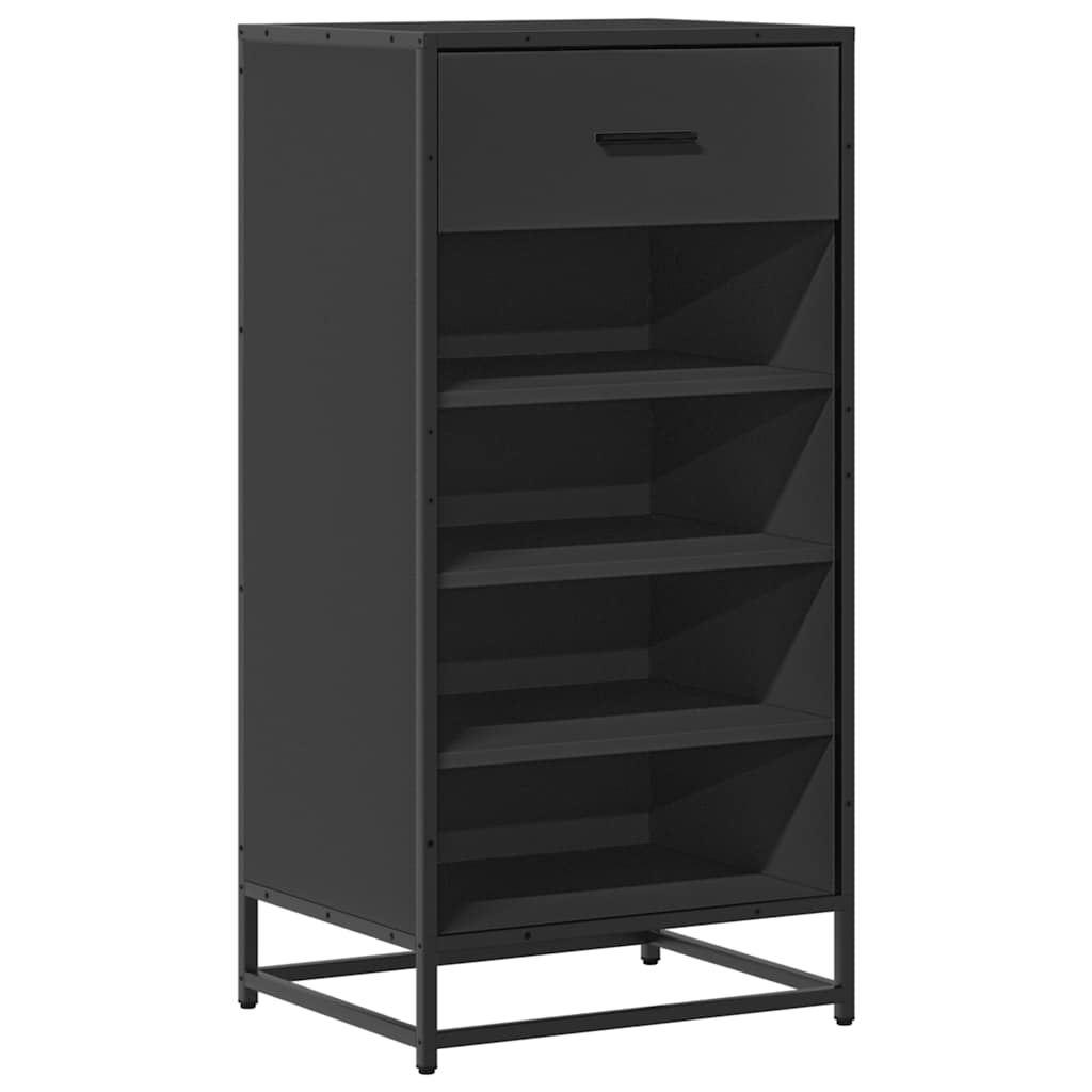 Schuhregal 48X38X97,5 Cm Holzwerkstoff Schwarz