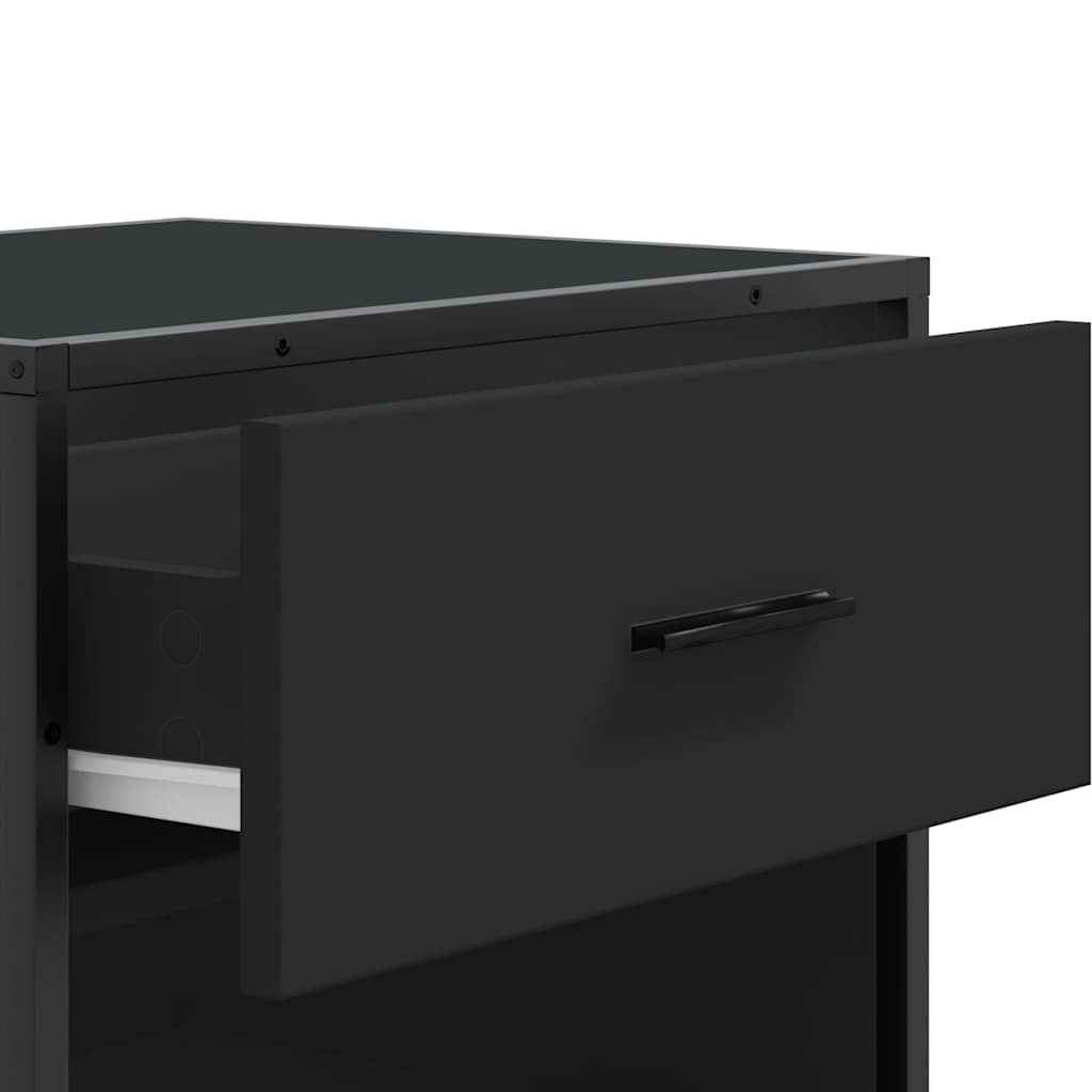 Schuhregal 48X38X97,5 Cm Holzwerkstoff Schwarz