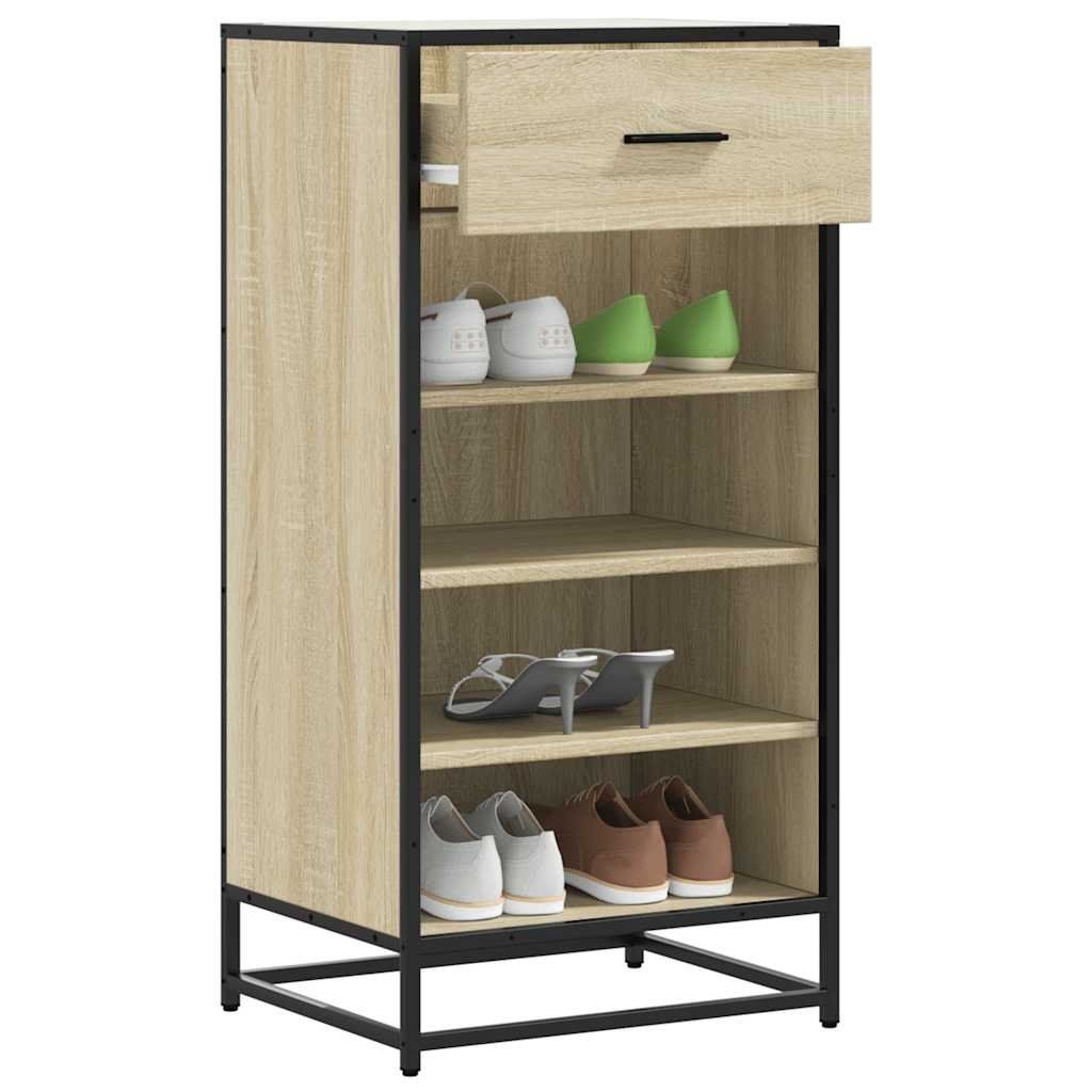 Schuhregal Sonoma-Eiche 48X38X97,5 Cm Holzwerkstoff Sonoma Eiche