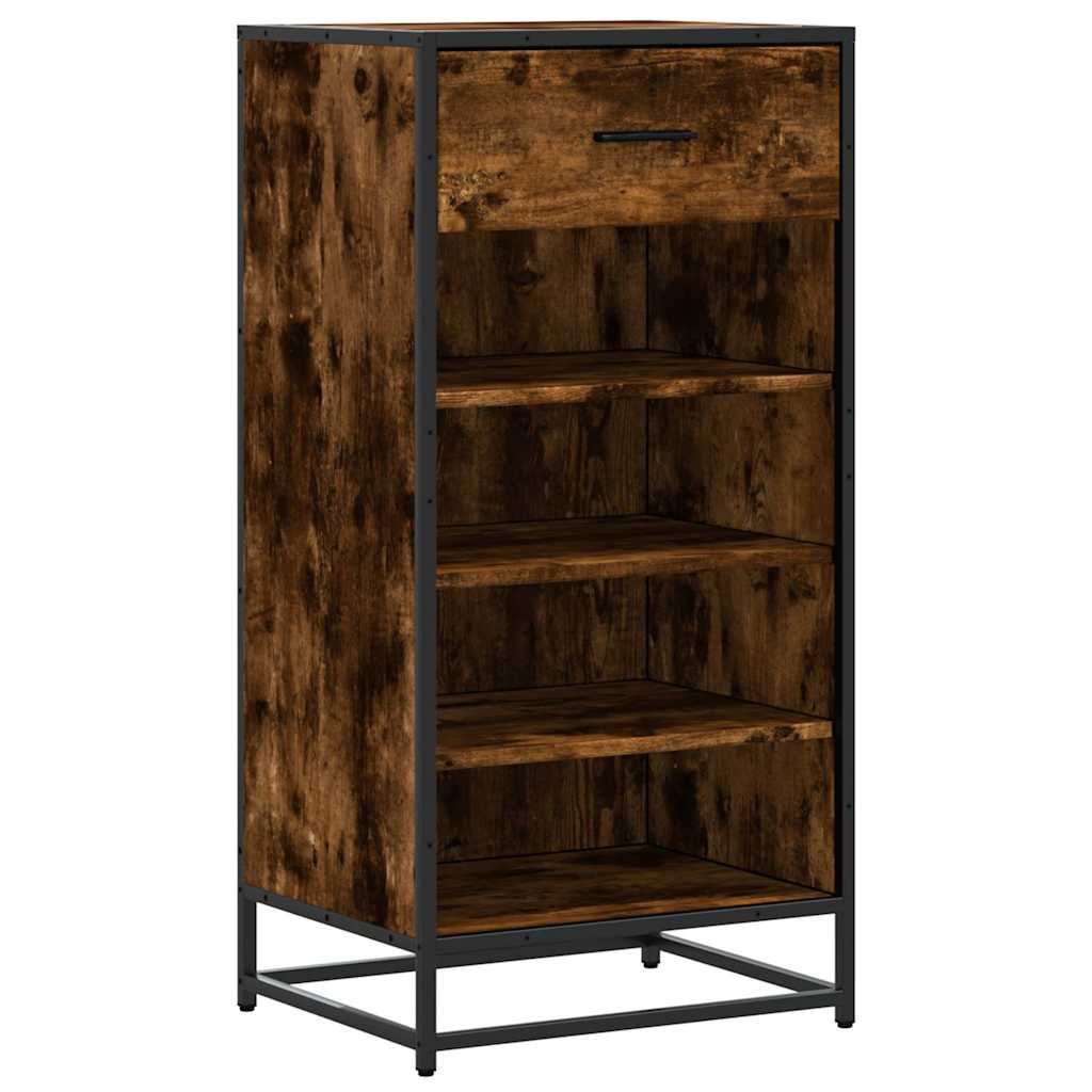 Schuhregal 48X38X97,5 Cm Holzwerkstoff Räuchereiche