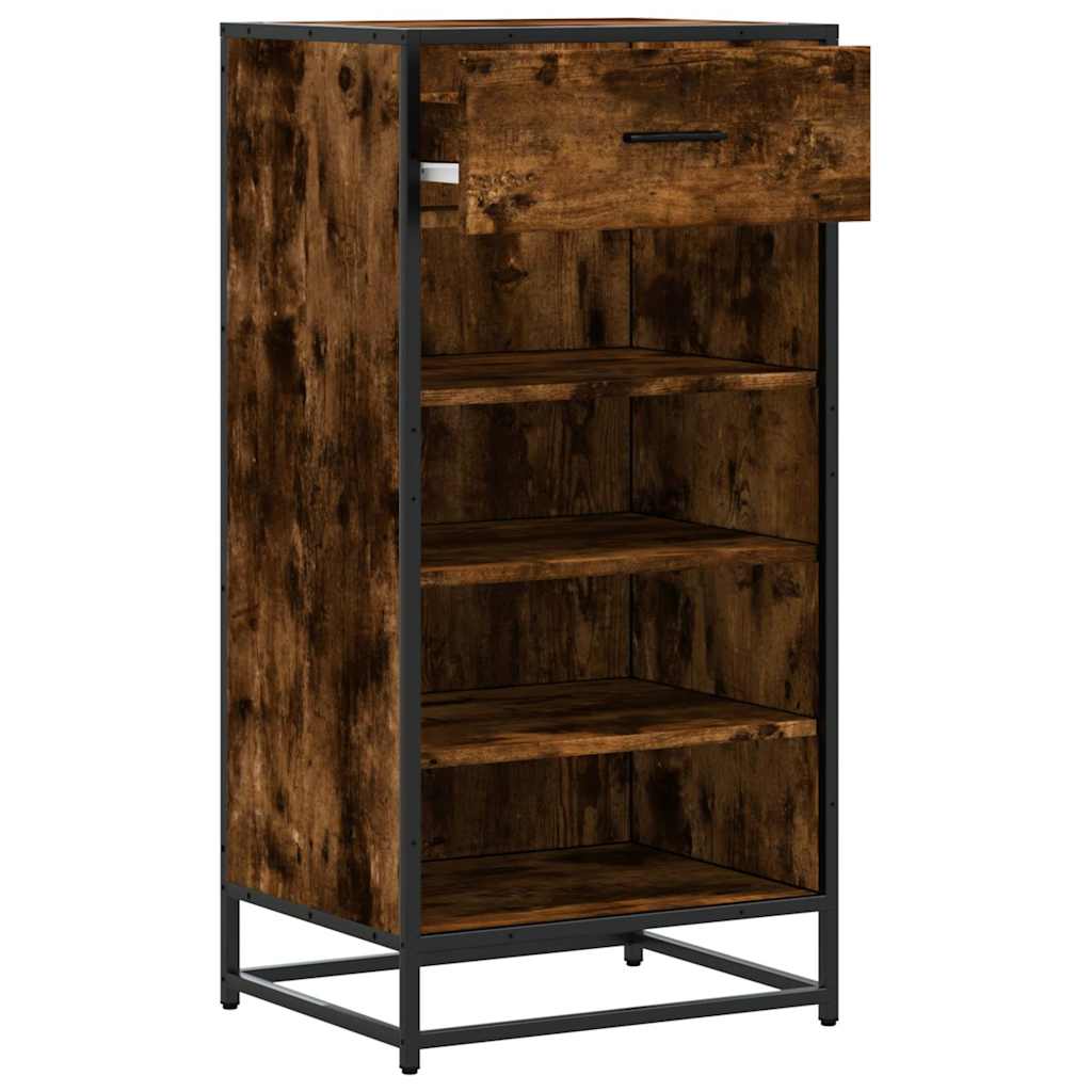 Schuhregal 48X38X97,5 Cm Holzwerkstoff Räuchereiche