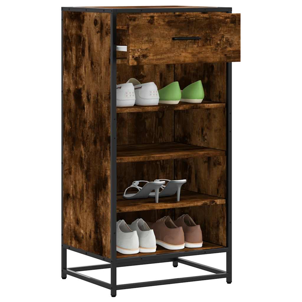 Schuhregal 48X38X97,5 Cm Holzwerkstoff Räuchereiche