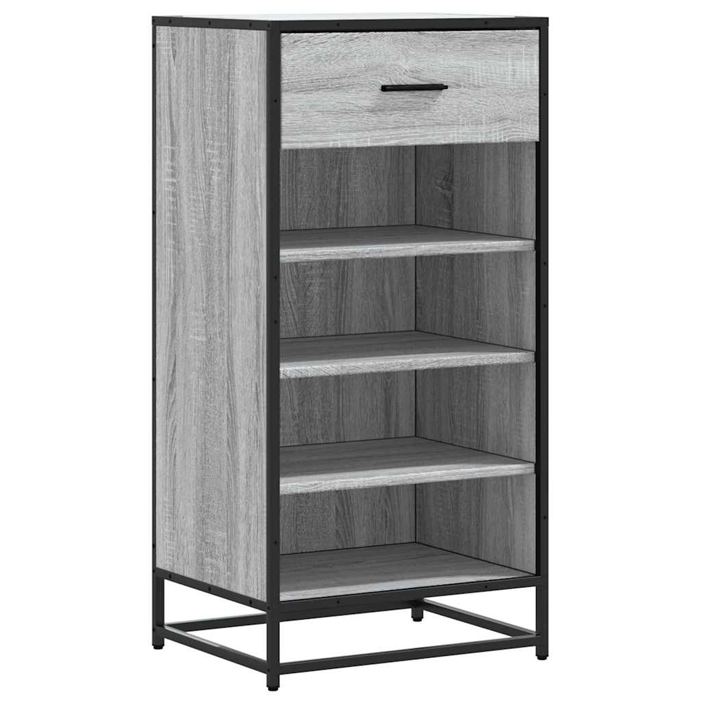 Schuhregal 48X38X97,5 Cm Holzwerkstoff Grau Sonoma