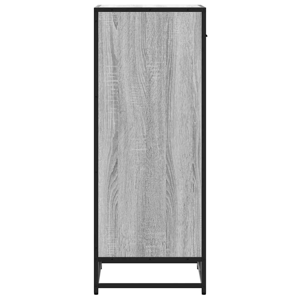 Schuhregal 48X38X97,5 Cm Holzwerkstoff Grau Sonoma