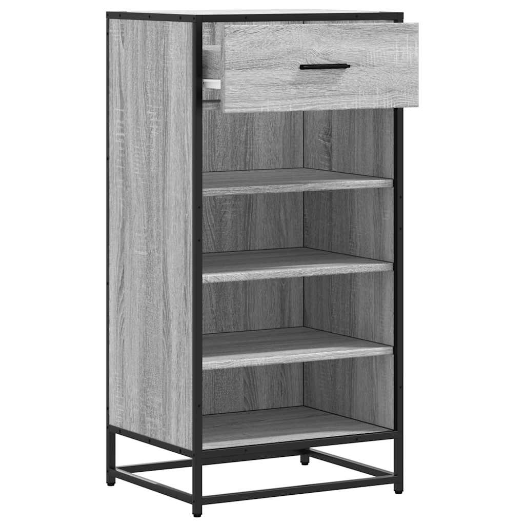 Schuhregal 48X38X97,5 Cm Holzwerkstoff Grau Sonoma