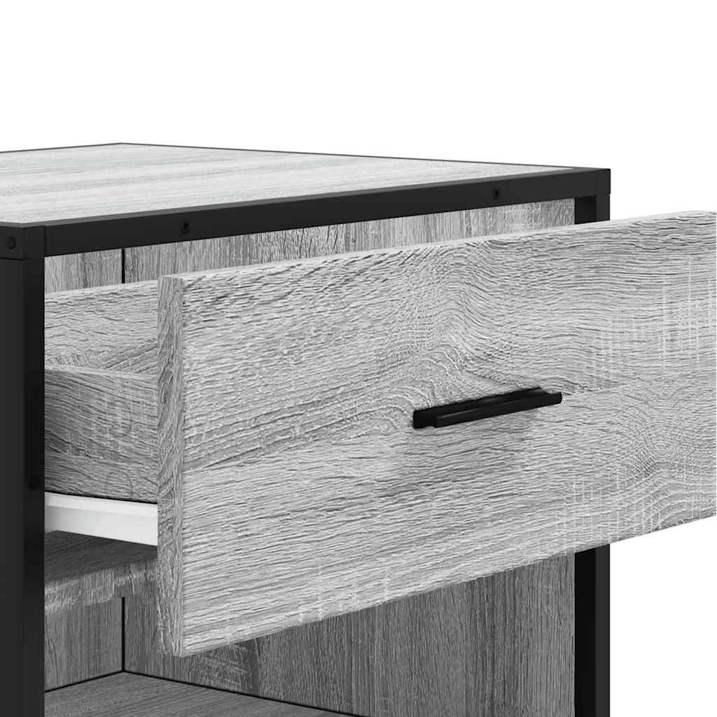 Schuhregal 48X38X97,5 Cm Holzwerkstoff Grau Sonoma