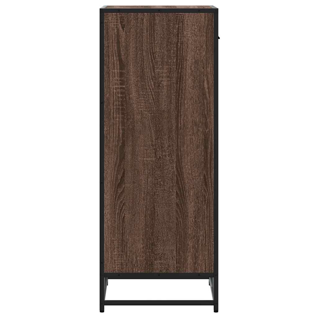 Schuhregal Braun Eichen-Optik 48X38X97,5 Cm Holzwerkstoff Braune Eiche