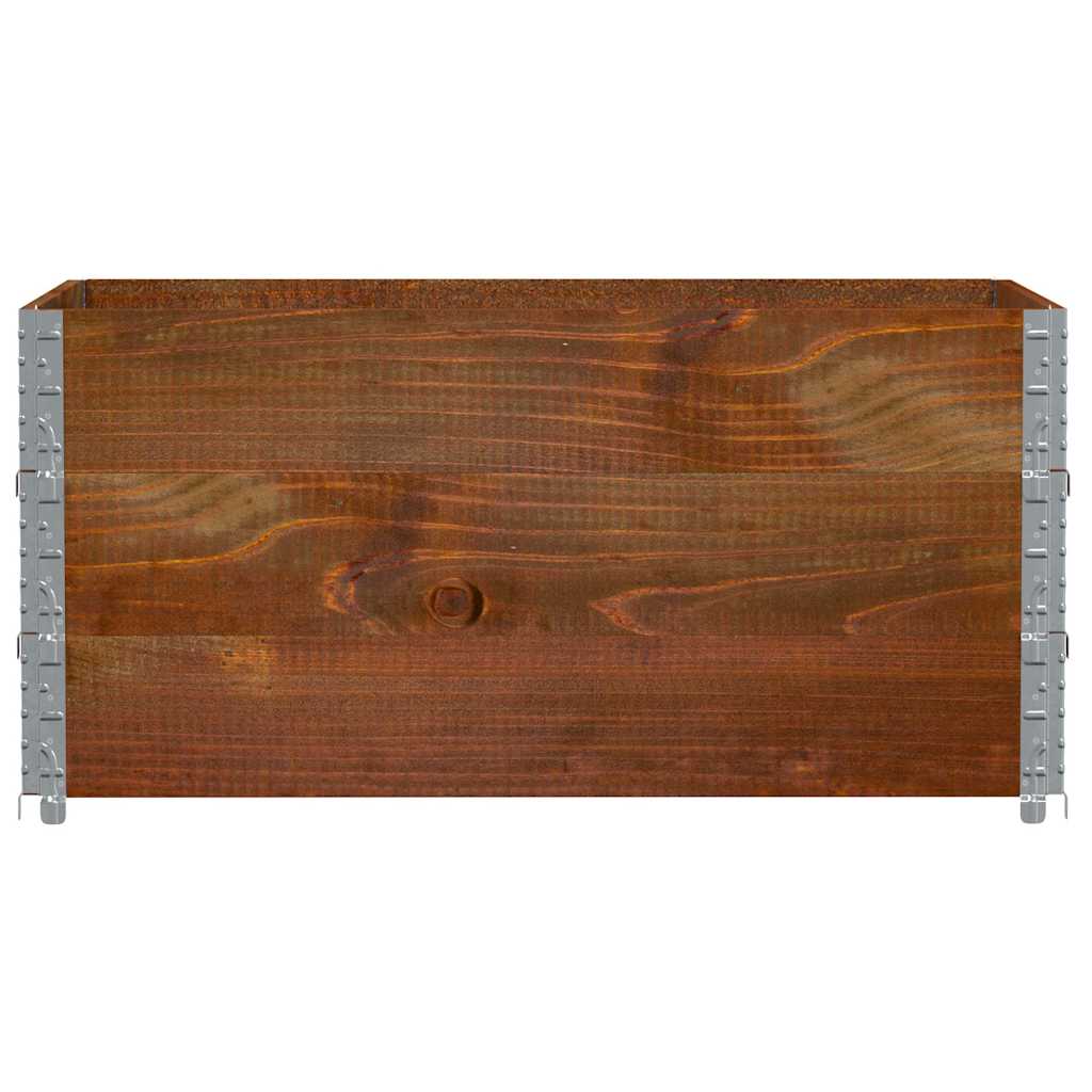 Pflanzkasten Braun 120X80 Cm Massivholz Kiefer