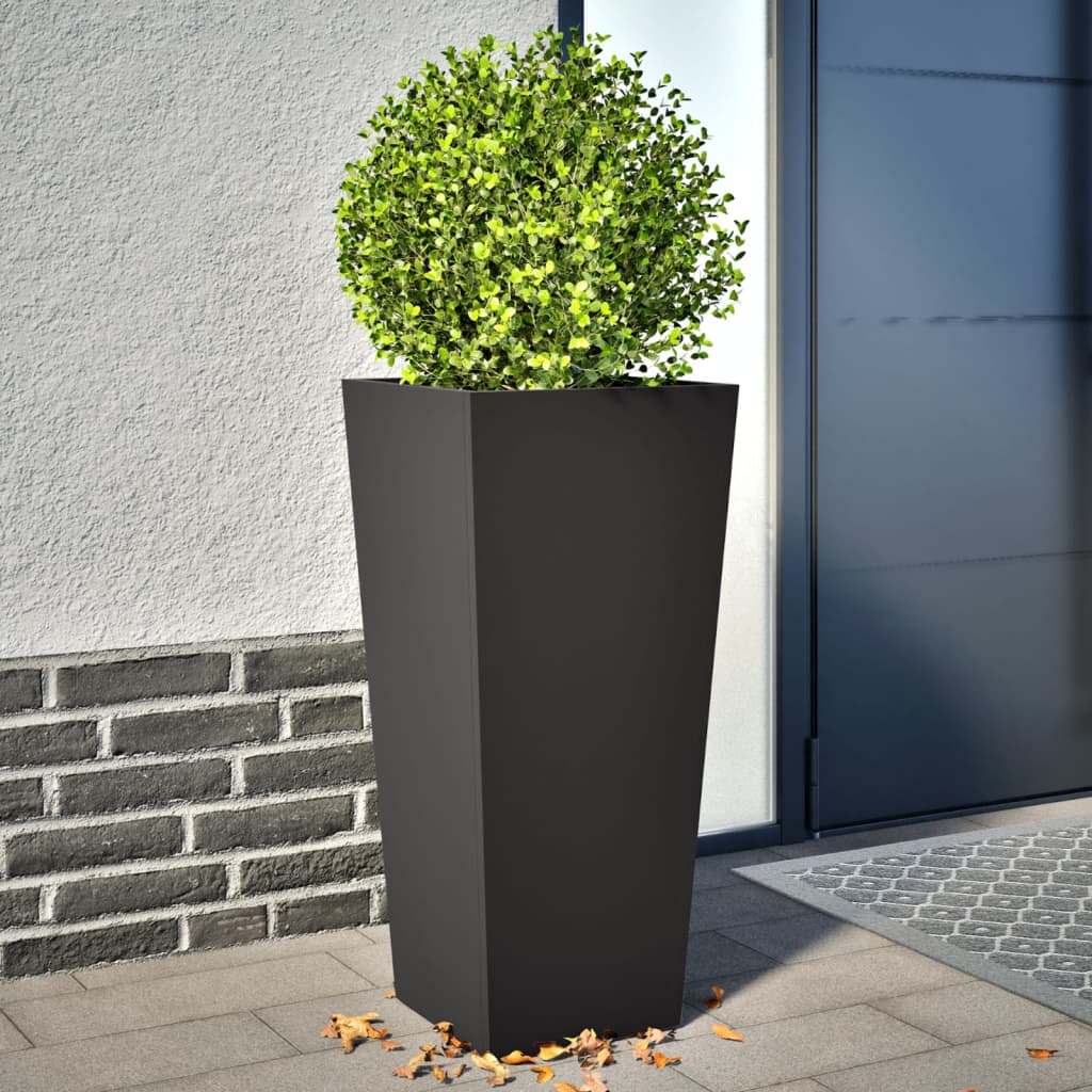 Pflanzkübel 2 Stk. Anthrazit 30X30X30 Stahl