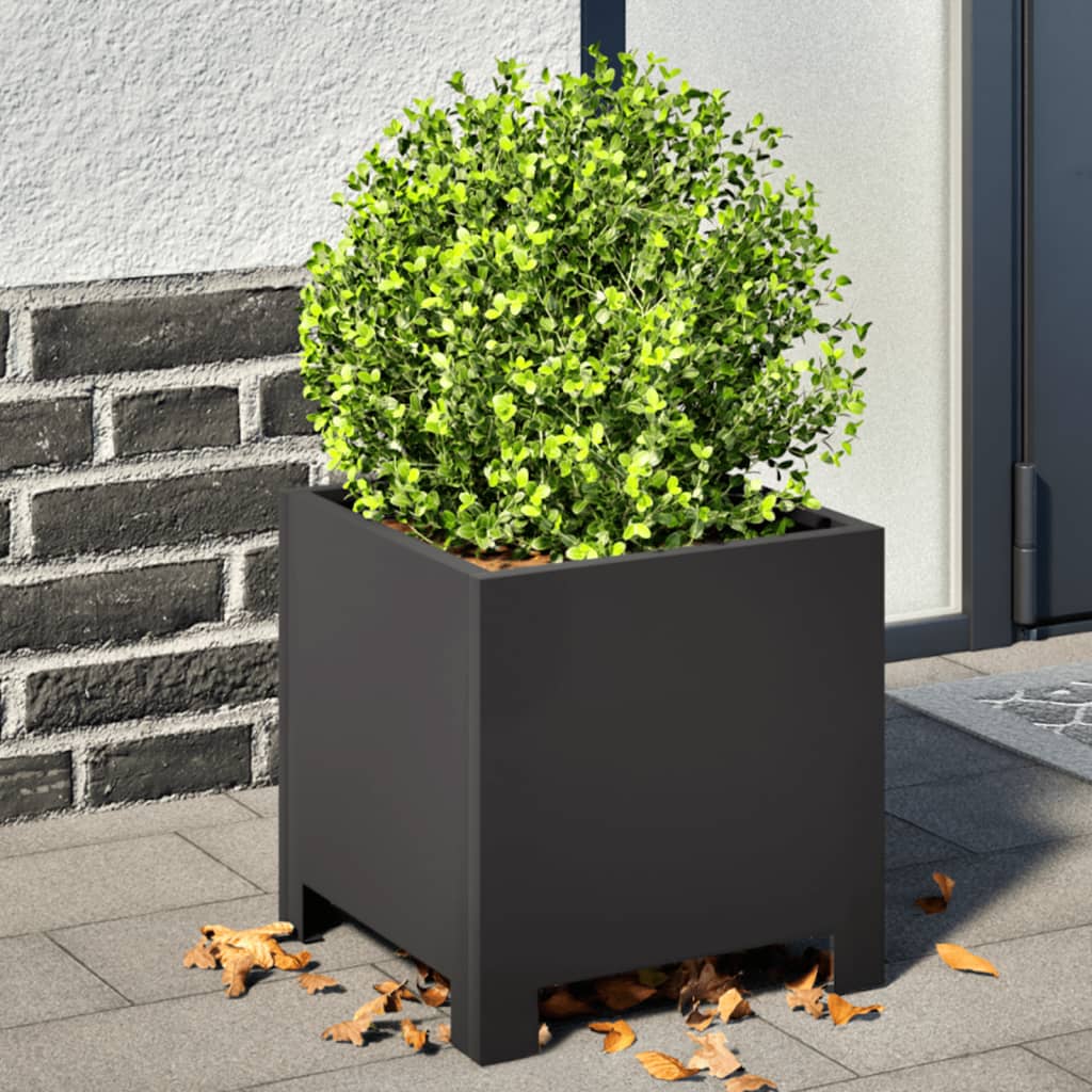 Pflanzkübel 2 Stk. Schwarz Stahl
