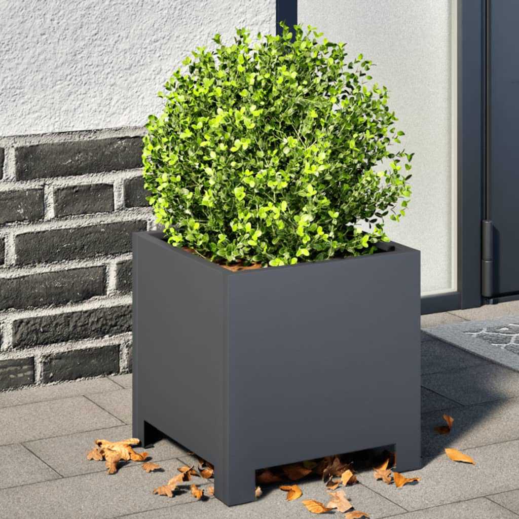 Pflanzkübel 2 Stk. Schwarz Stahl