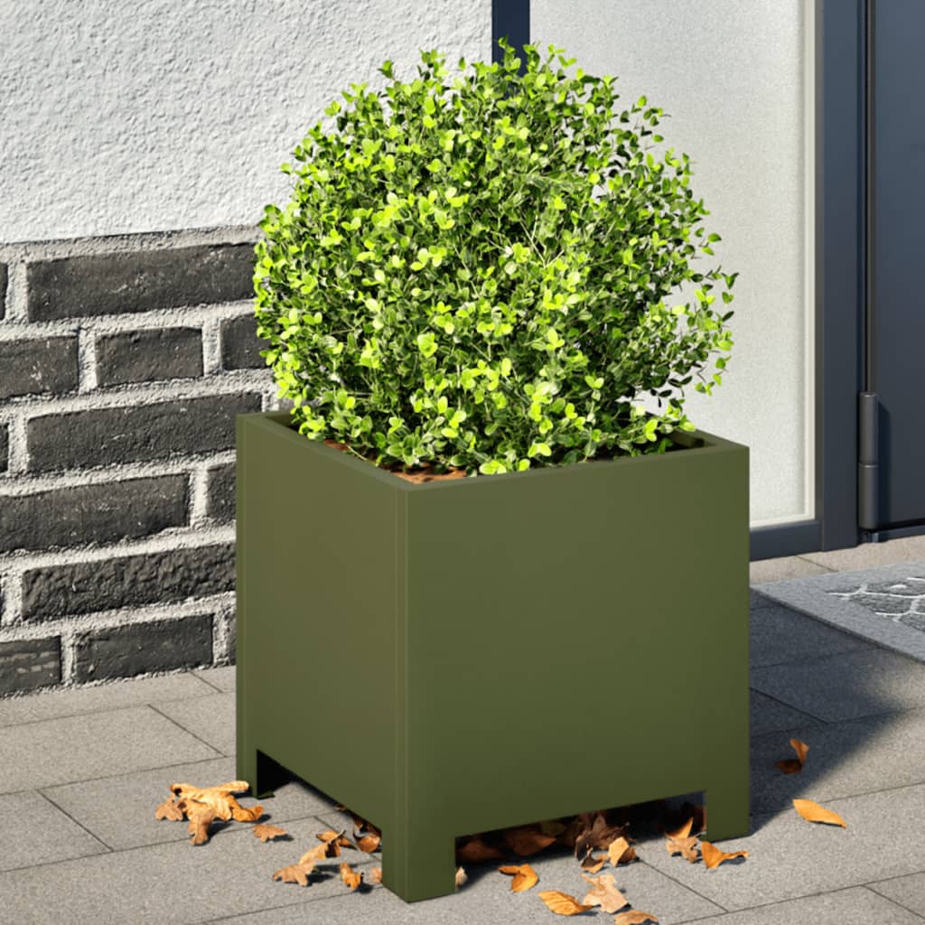 Pflanzkübel 2 Stk. Schwarz Stahl