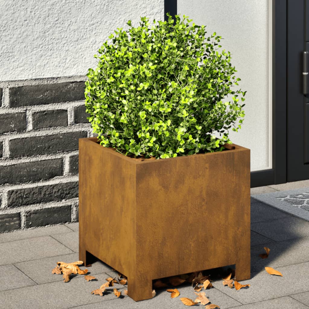 Pflanzkübel 2 Stk. Schwarz Stahl