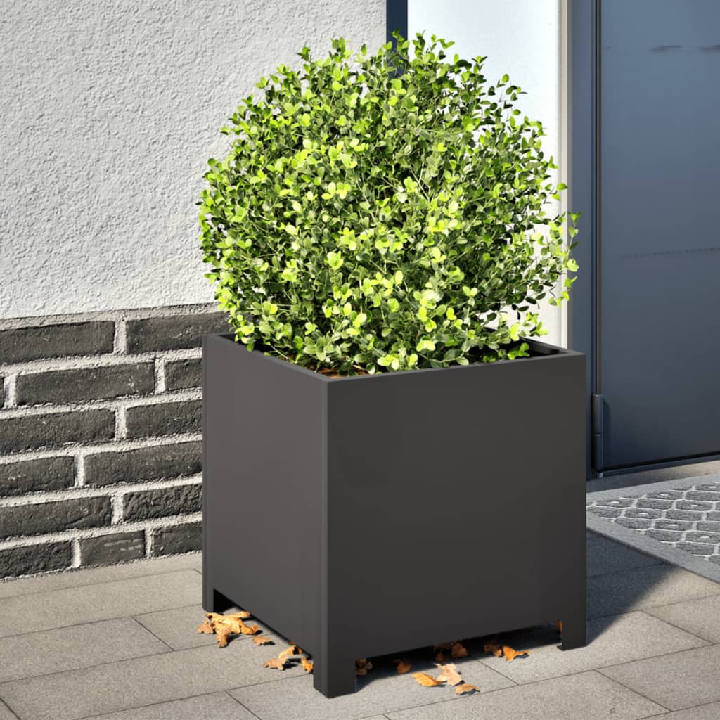 Pflanzkübel 2 Stk. Schwarz Stahl