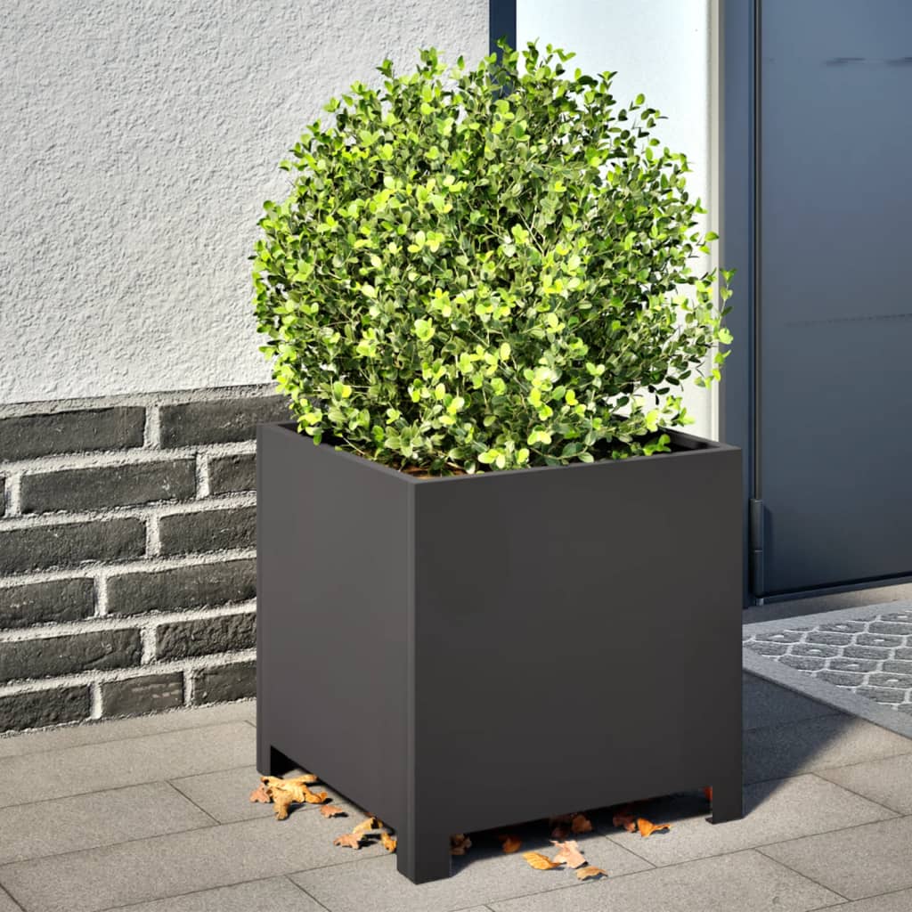 Pflanzkübel 2 Stk. Schwarz Stahl