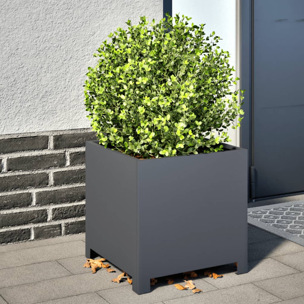 Pflanzkübel 2 Stk. Schwarz Stahl
