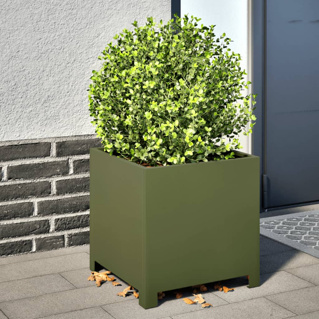 Pflanzkübel 2 Stk. Schwarz Stahl