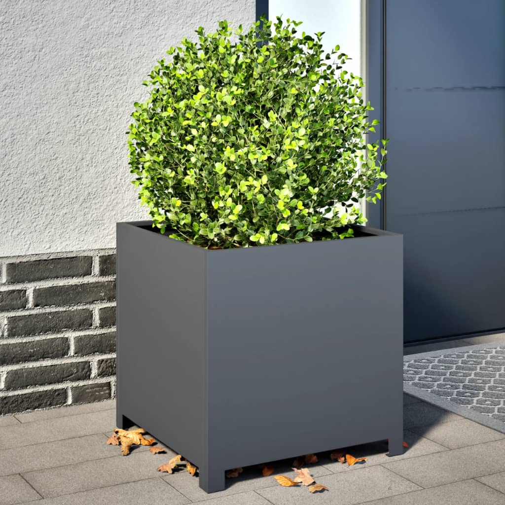 Pflanzkübel 2 Stk. Schwarz Stahl