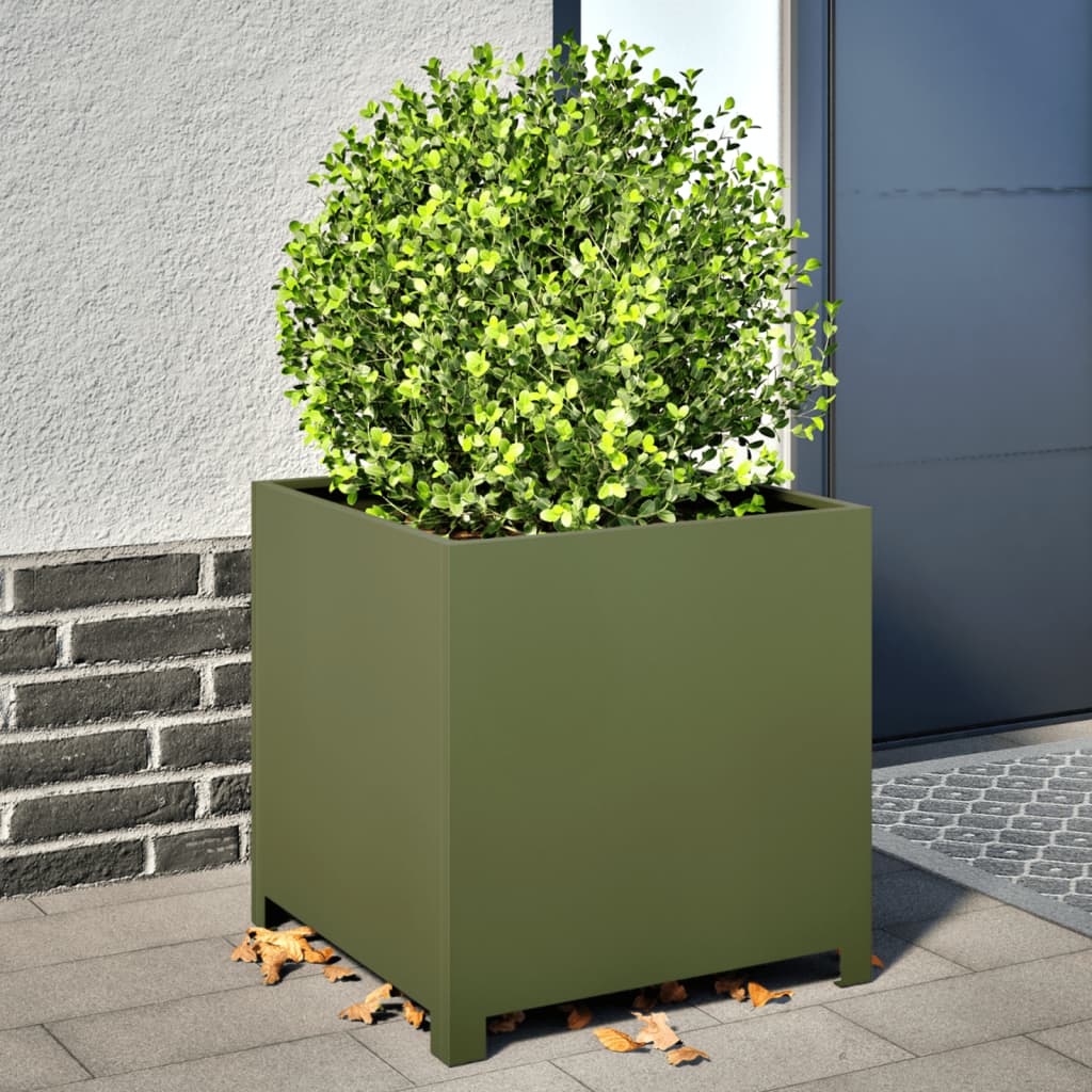 Pflanzkübel 2 Stk. Schwarz Stahl