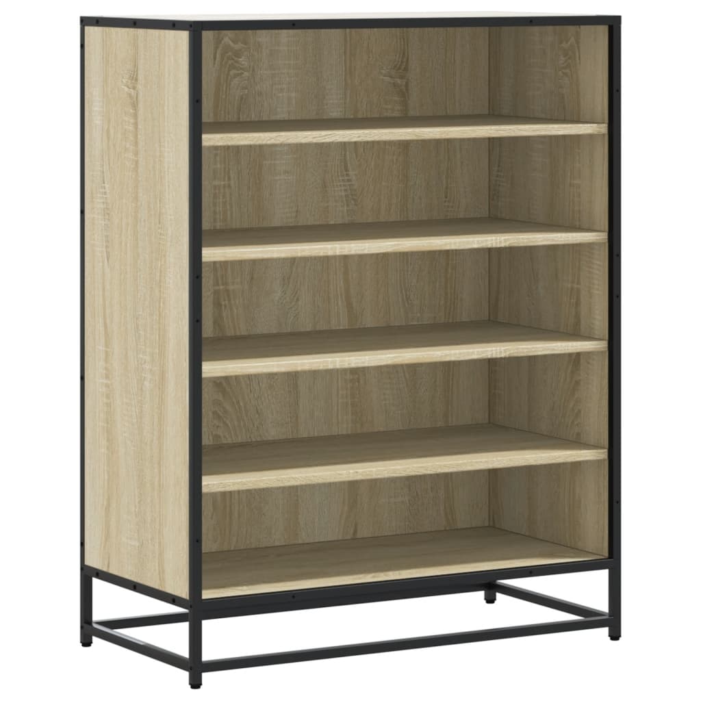 Schuhschrank 75X38X97,5 Cm Holzwerkstoff Metall Sonoma Eiche
