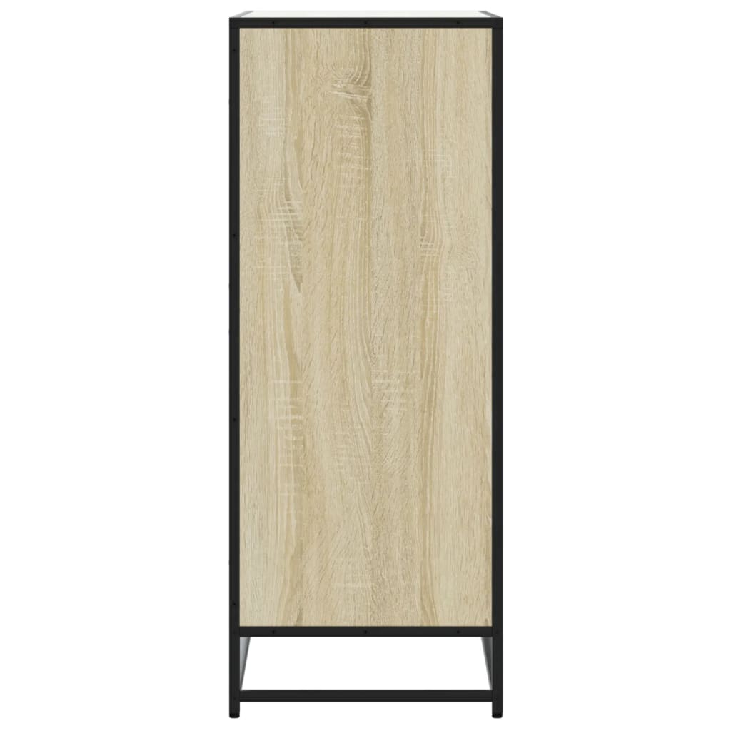 Schuhschrank 75X38X97,5 Cm Holzwerkstoff Metall Sonoma Eiche