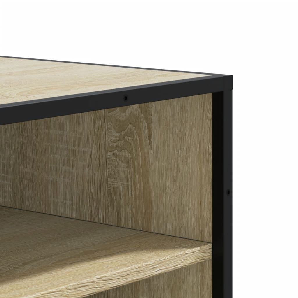 Schuhschrank 75X38X97,5 Cm Holzwerkstoff Metall Sonoma Eiche