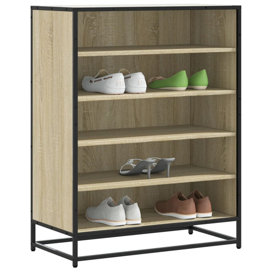 Schuhschrank 75X38X97,5 Cm Holzwerkstoff Metall Sonoma Eiche