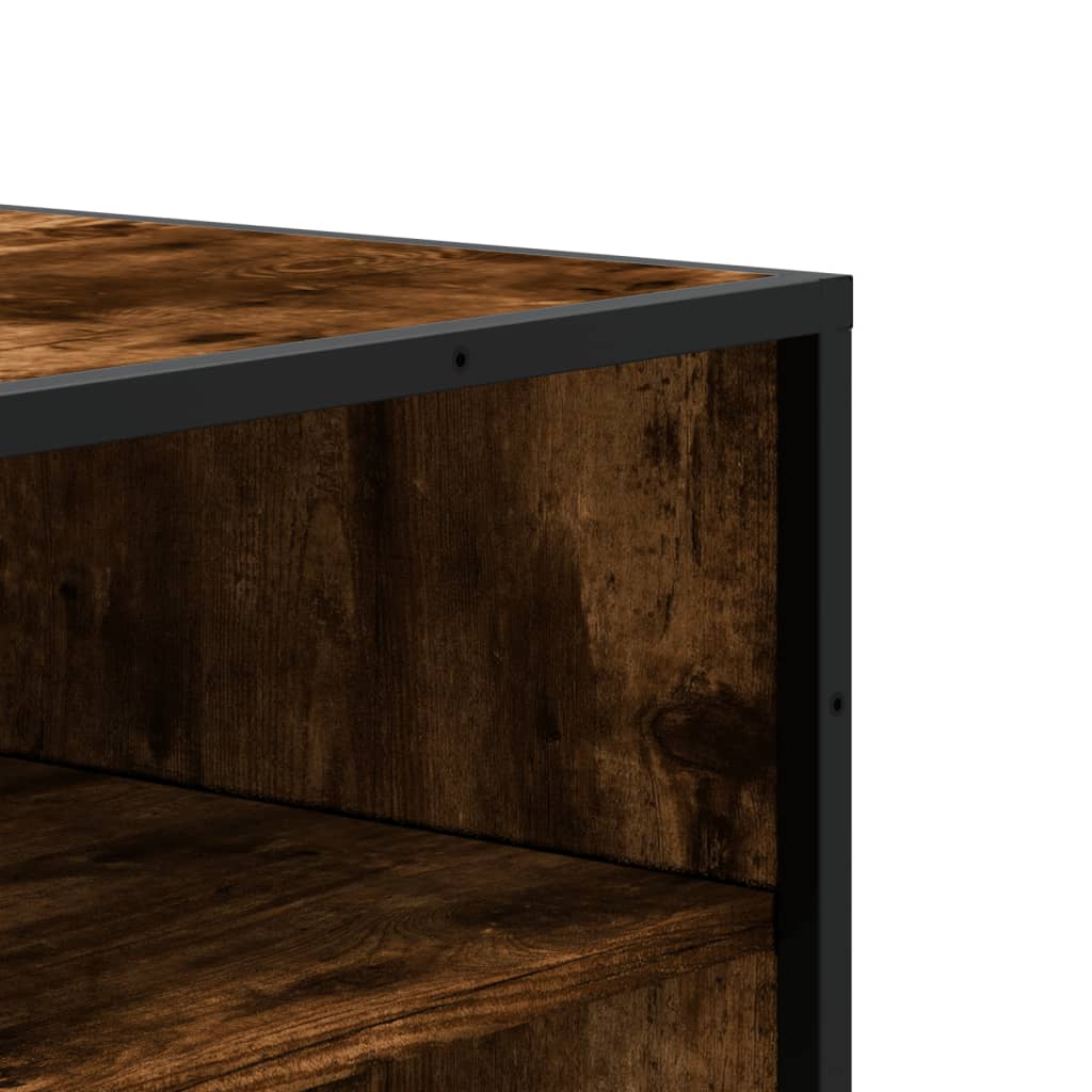 Schuhschrank 75X38X97,5 Cm Holzwerkstoff Metall Räuchereiche