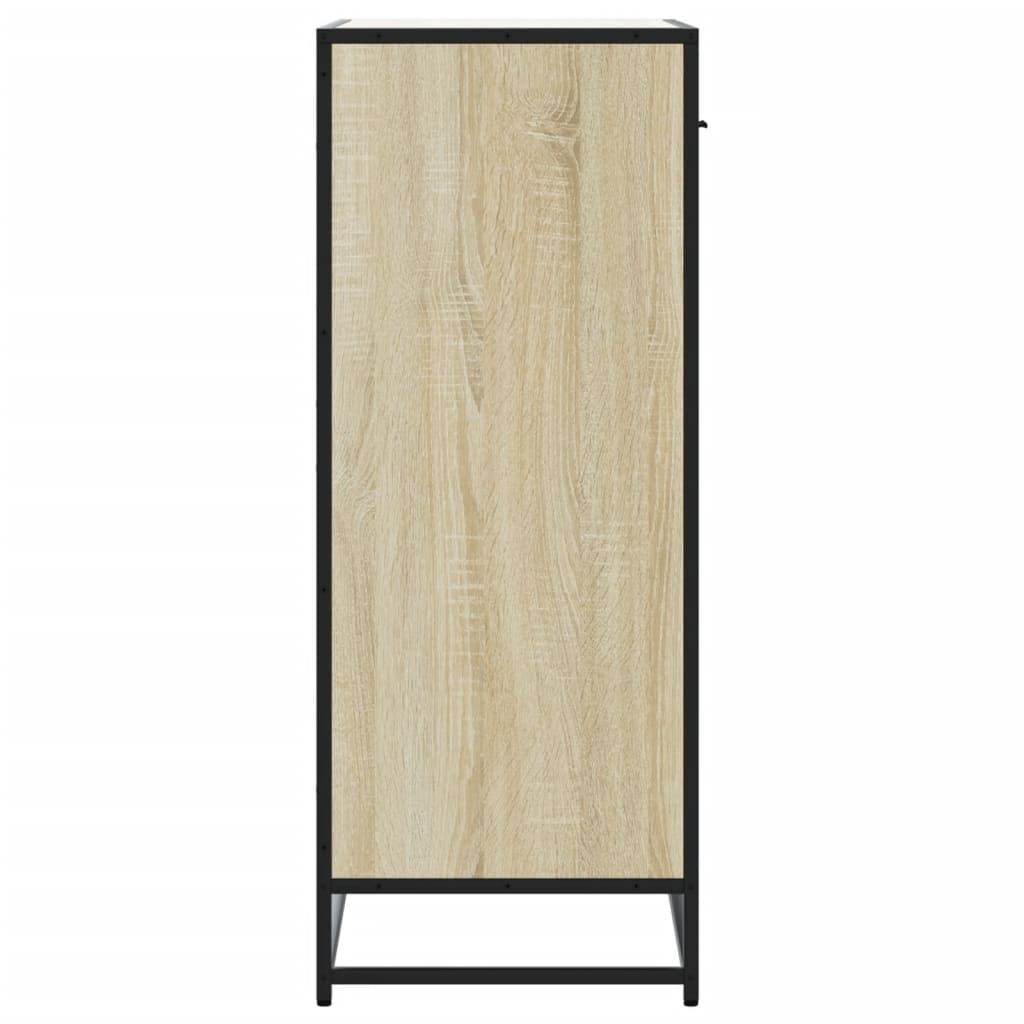Schuhschrank 75X38X97,5 Cm Holzwerkstoff Metall Sonoma Eiche