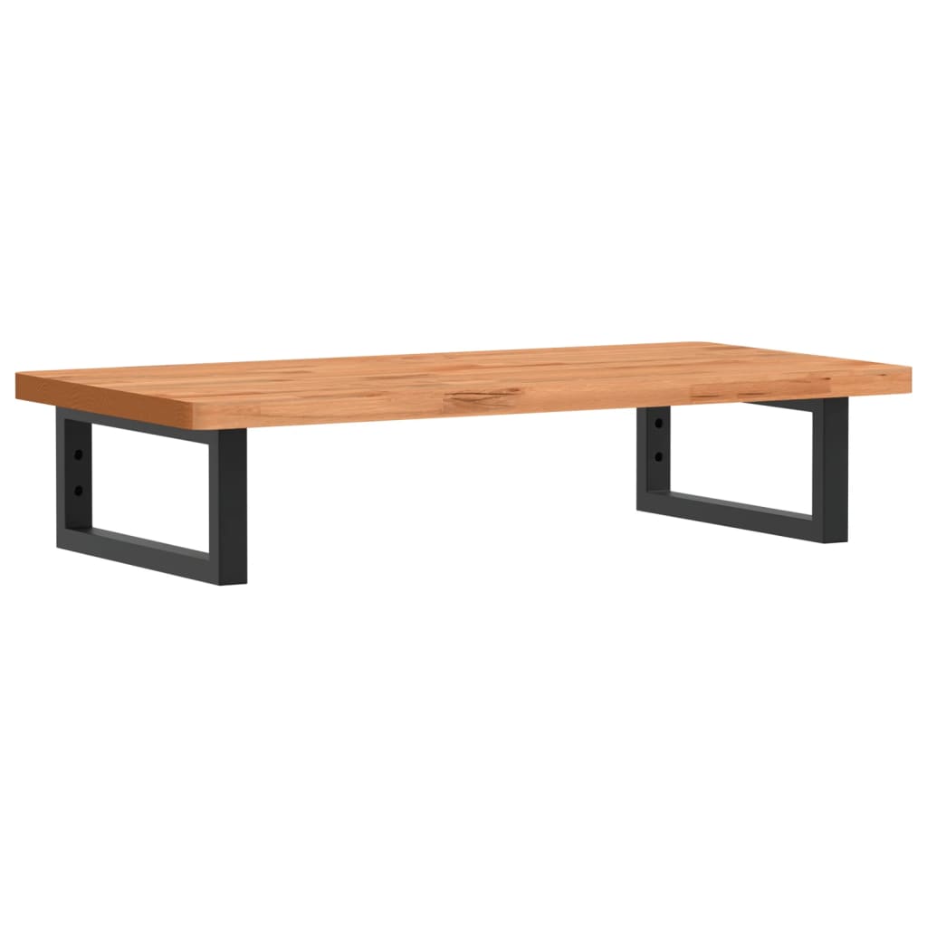 Waschbeckenregal Wandmontage Stahl Und Massivholz Buche Dunkelbraun Und Schwarz