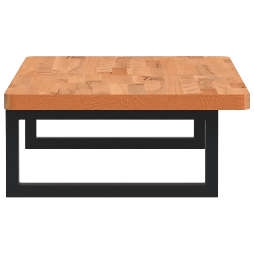 Waschbeckenregal Wandmontage Stahl Und Massivholz Buche Dunkelbraun Und Schwarz