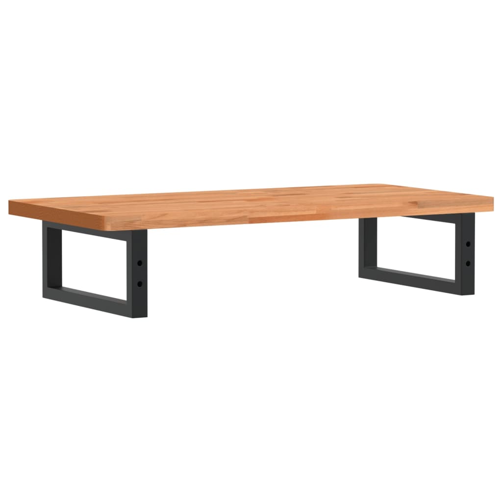Waschbeckenregal Wandmontage Stahl Und Massivholz Buche Dunkelbraun Und Schwarz