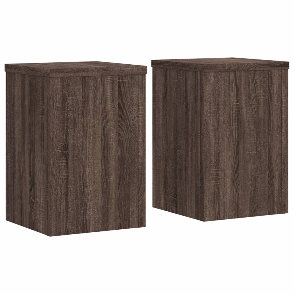 Pflanzenständer 2 Stk. Braun Eiche Holzwerkstoff Braune Eiche