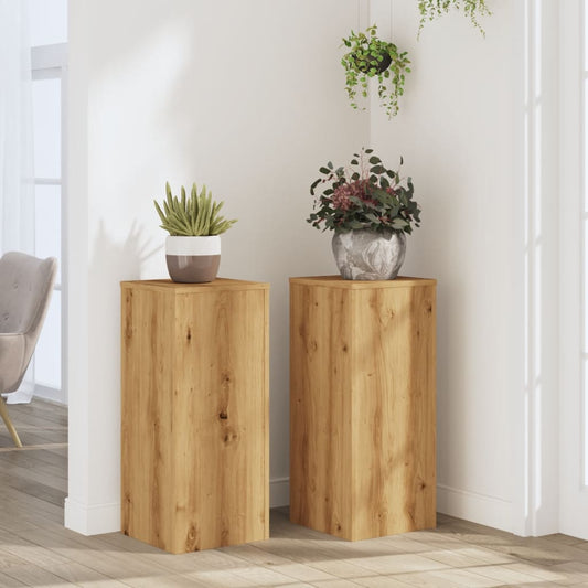 Pflanzenständer 2 Stk. Artisan- Holzwerkstoff Eiche