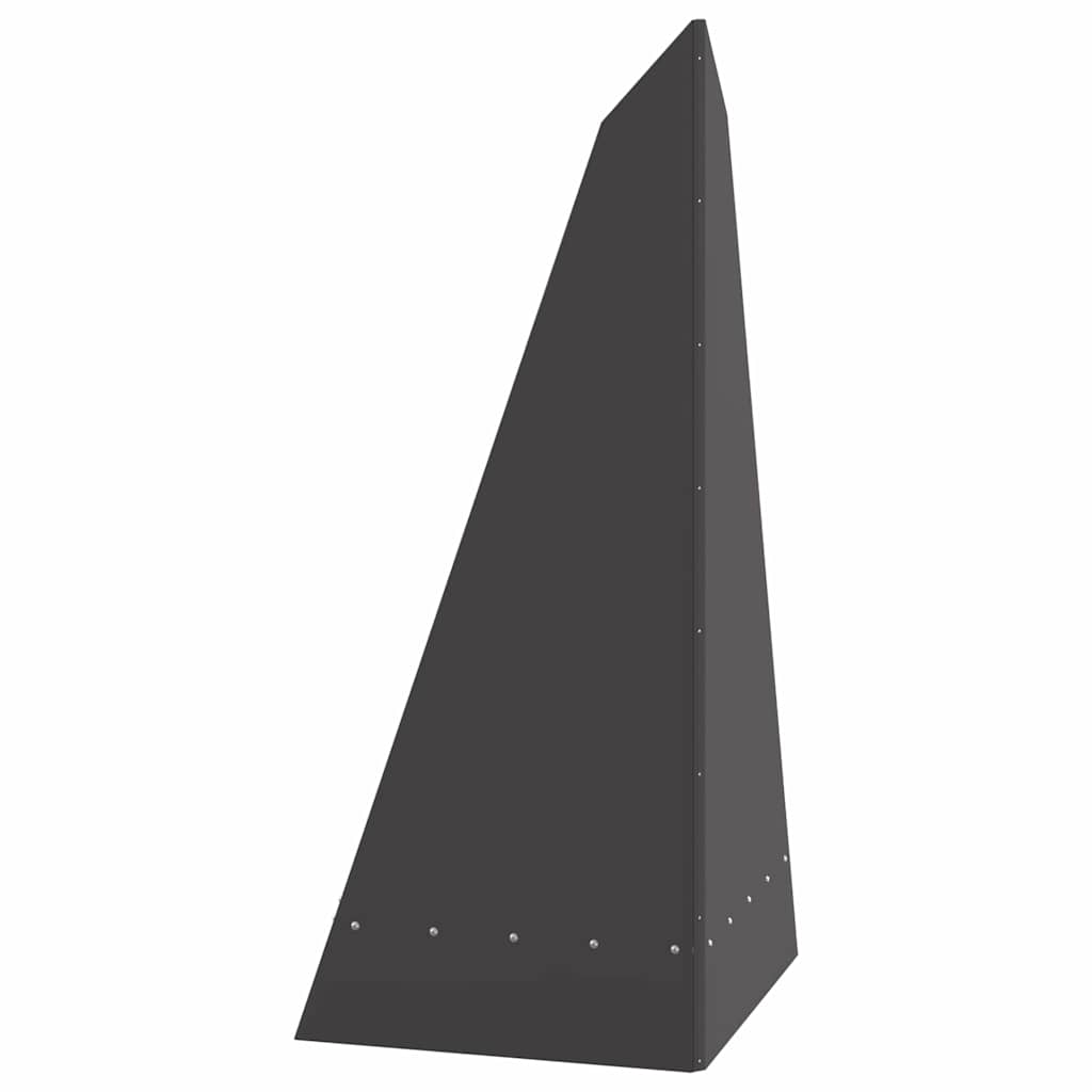 Feuerstelle Schwarz 58 X 40 X 100 Cm Stahl